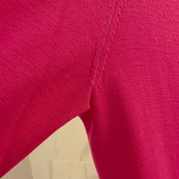 Tory Burch Pink Simone V Neck Wool Cardigan Size M - Picture 4 of 6